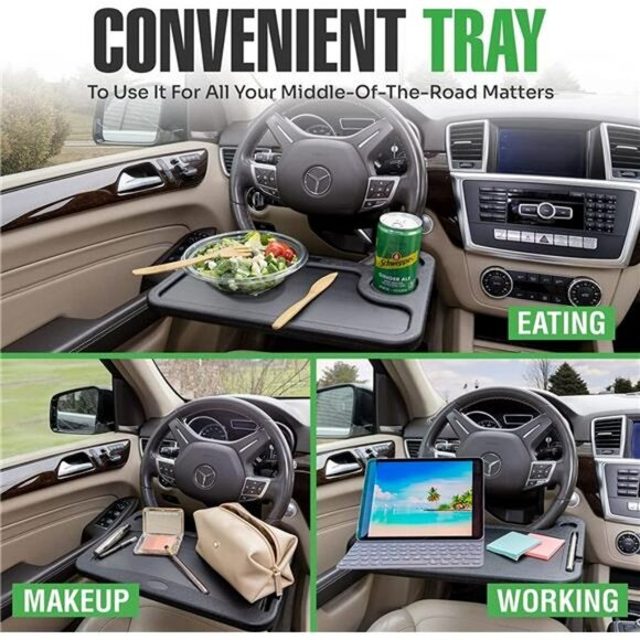 Auto Steering Wheel Desk, Car Travel Table - Picture 3 of 6